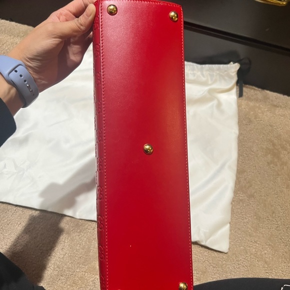 Guccissima Signature Medium Padlock Top Handle Bag Hibiscus Red. BRAND NEW - Picture 9 of 12